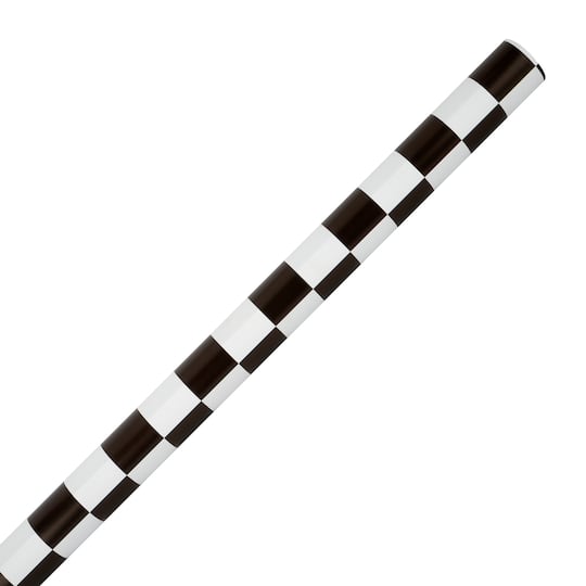 30" x 20ft. Black & White Checker Gift Wrap by Celebrate It™